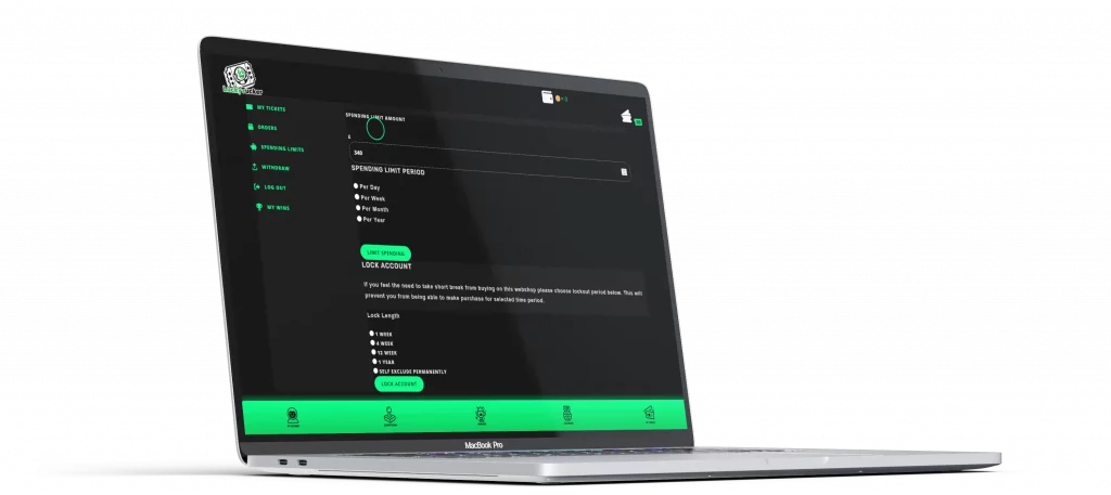 Account Page Spending Limits (Desktop)