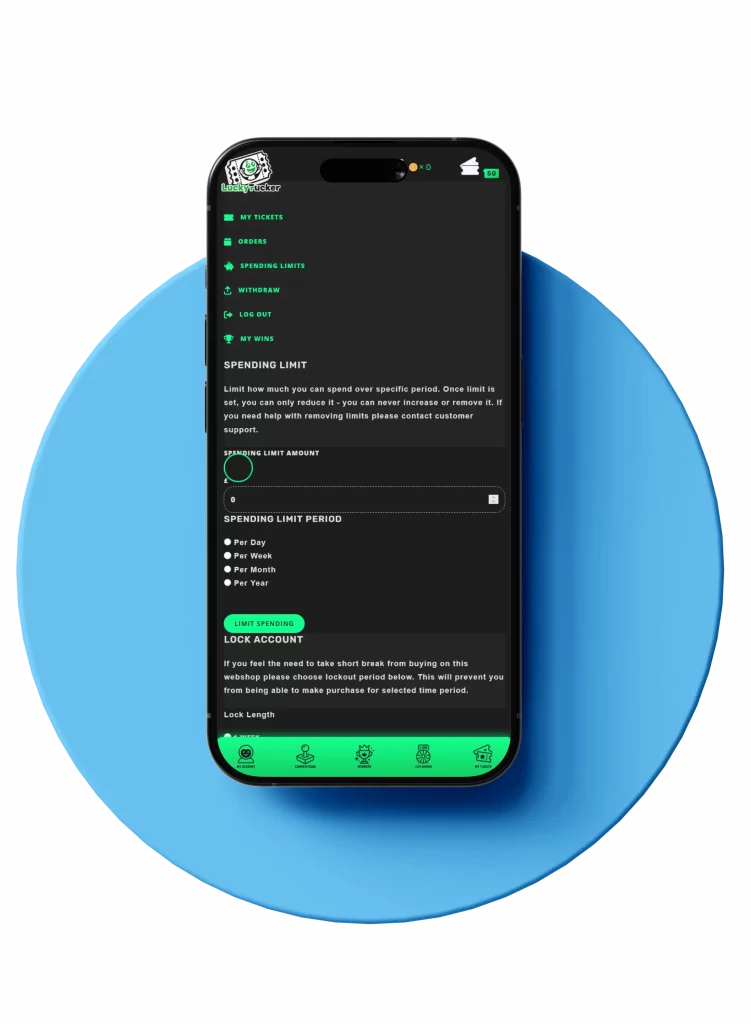 Account Page Spending Limits (Mobile)