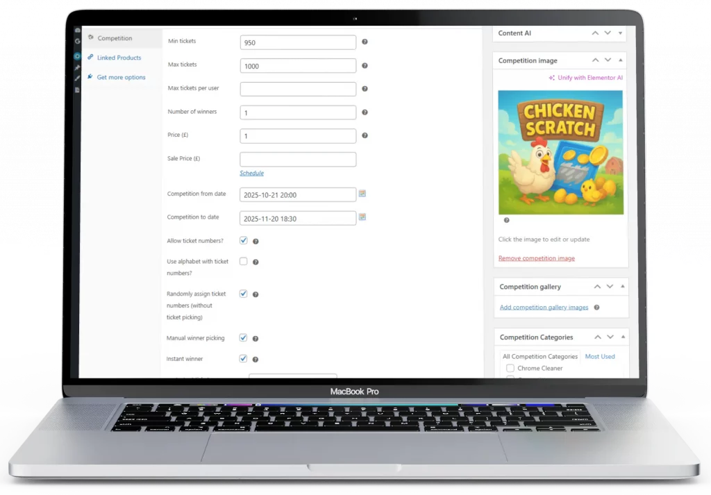 Back-End Add Competition (Desktop)