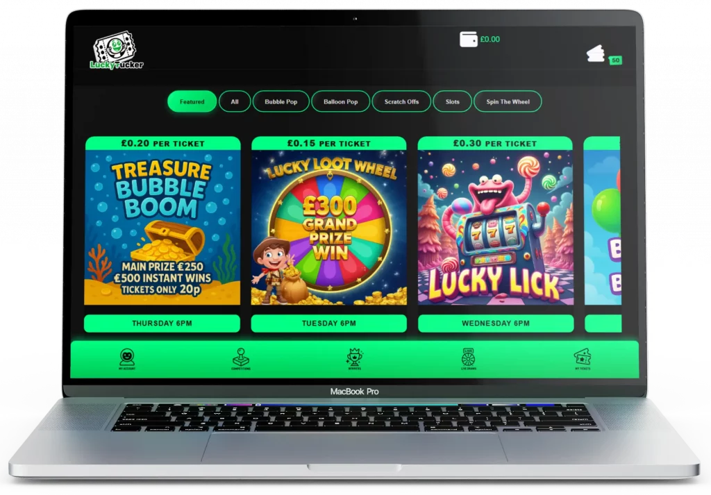 Competition Categories and Cards (Desktop View)