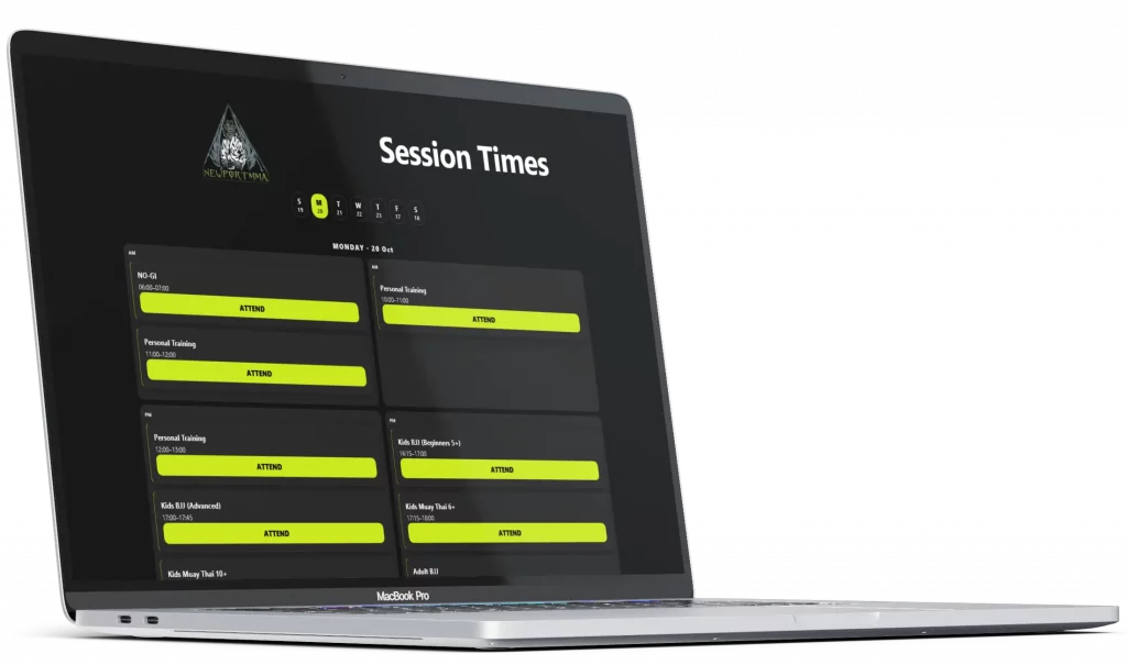 Class Timetable (Desktop View)