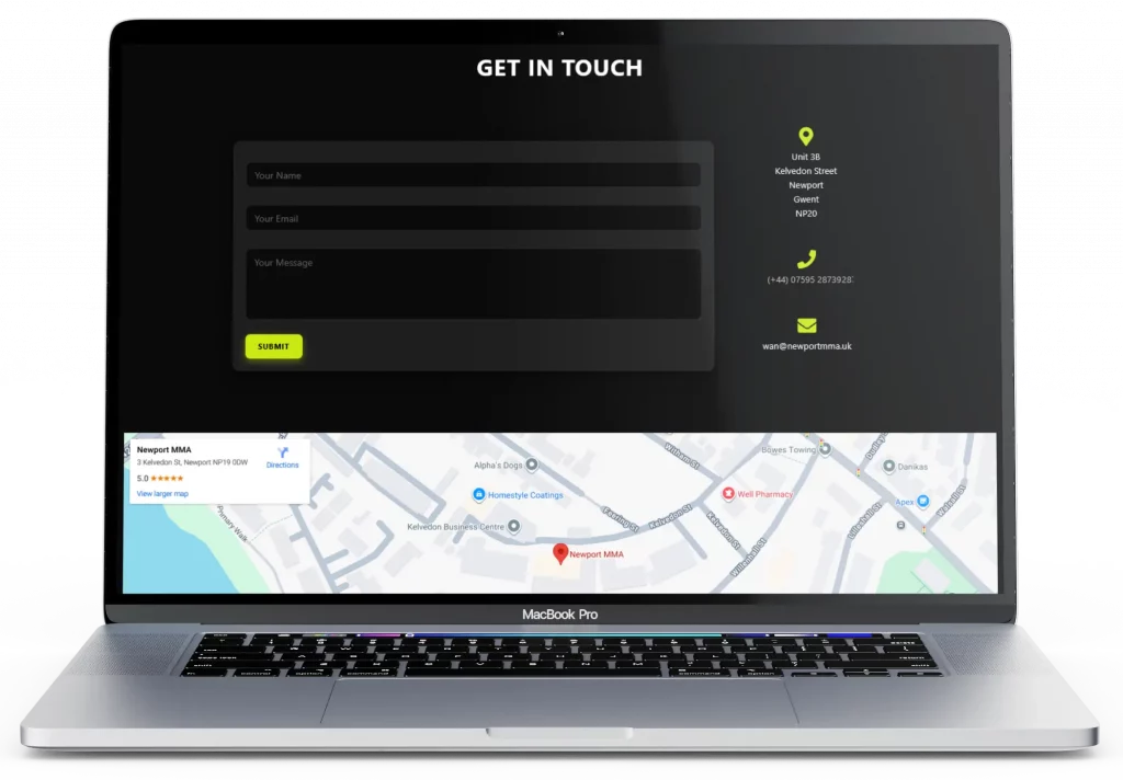 Map and Contact (Desktop View)