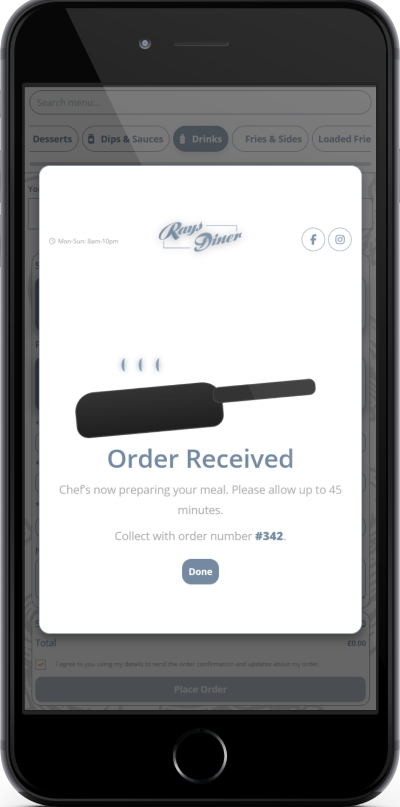 Order Received (Mobile View)